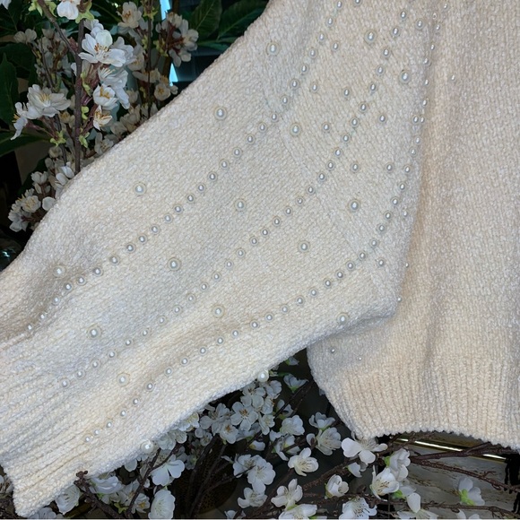 Faux Pearl Adorned Sweater - NWOT - Picture 4 of 16
